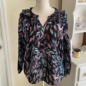 🌟HP🌟Talbots Feather Smocked Popover